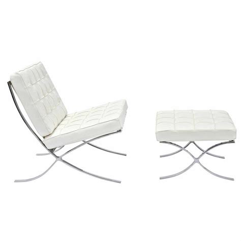 Barcelona Style Chair & Ottoman Reproduction – EMFURN