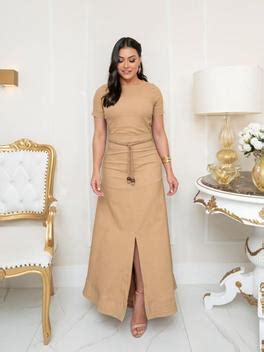 Conjunto Saia E Blusa Social - Conjunto Feminino Social Blusa e Saia Longa Elegante Festa - Fashion ...