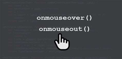 javascript event handlers onmouseover  onmouseout