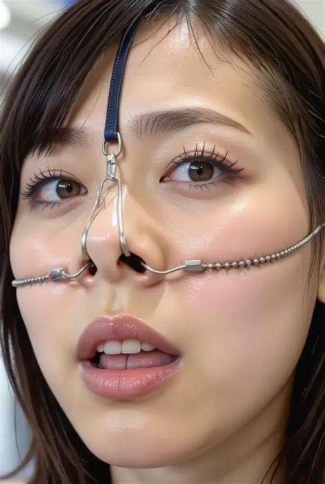 を着ている一人の美しい女性, 髪, オイリーで輝く肌 ,汗ばむ肌, 目に見える毛穴のあるリアルな肌,鼻をつけた女性 - SeaArt AI