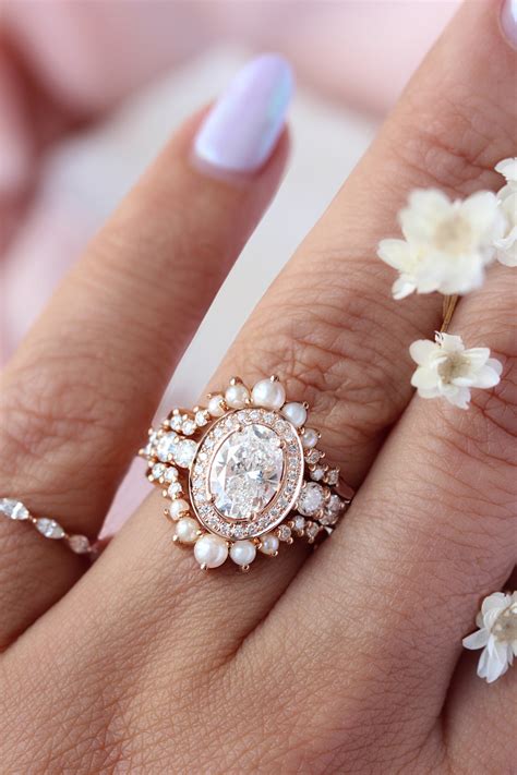 Pearls & Diamond Ring Guard Enhancer | sillyshinydiamonds
