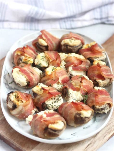 Bacon Wrapped Stuffed Mushrooms - Slow The Cook Down