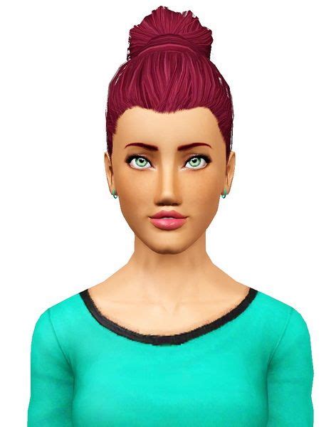 Anubis Sunday Morning Bun hairstyle retextured by Pocket for Sims 3 ...