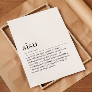 Sisu, Sisu Print, Sisu Poster, Sisu Sign, Sisu Definition Print, Sisu ...