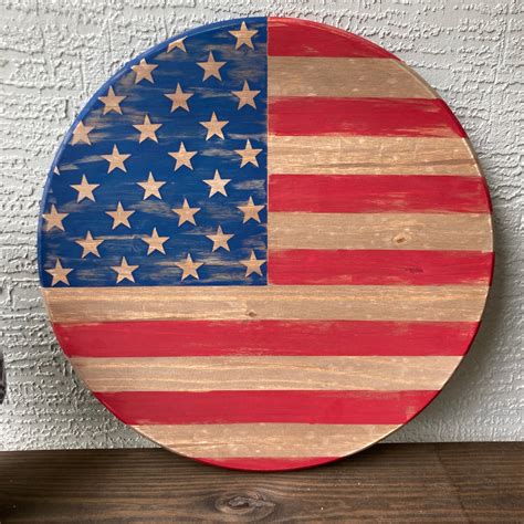 Round American Flag Sign | Craft Social Florida