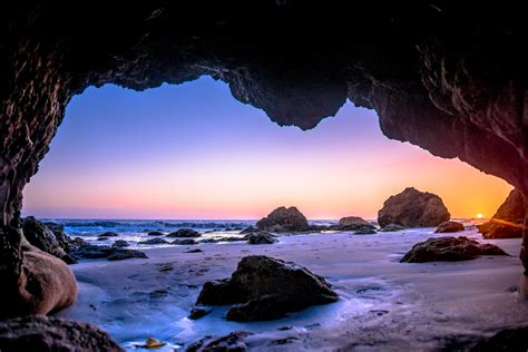 Malibu California Ocean & Beach Sea Cave Sunset! Epic Mali… | Flickr