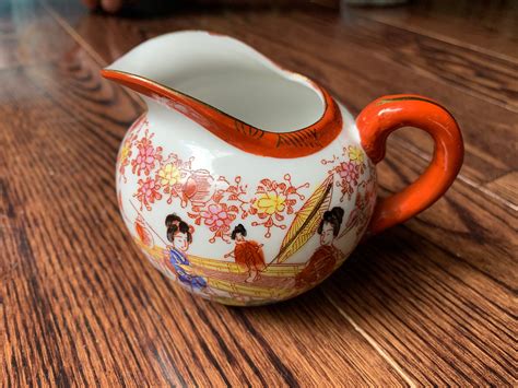 Vintage Japanese Porcelain Tea Set Plates, Tea Pot, Sugar Bowl, Teacups ...