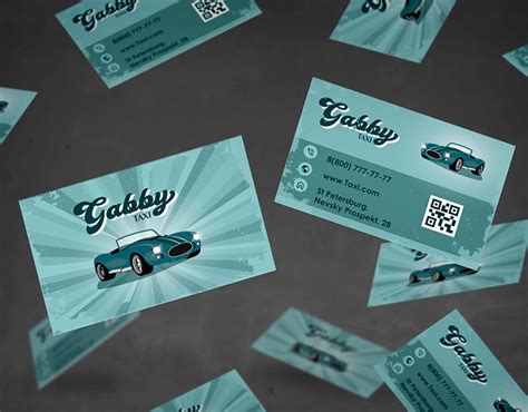 Визитка для сервиса такси. on Behance