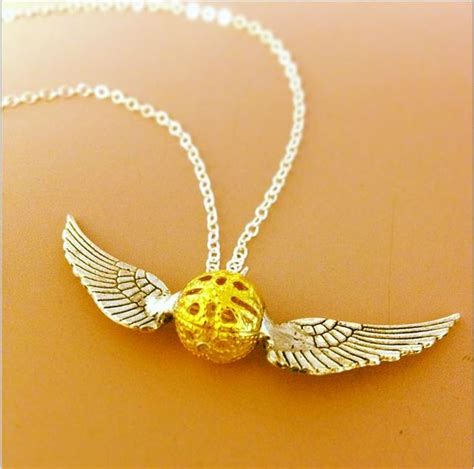 Mini Golden Snitch Necklace | Harry Potter Necklace | Golden Snitch Ch – Enchanted Leaves