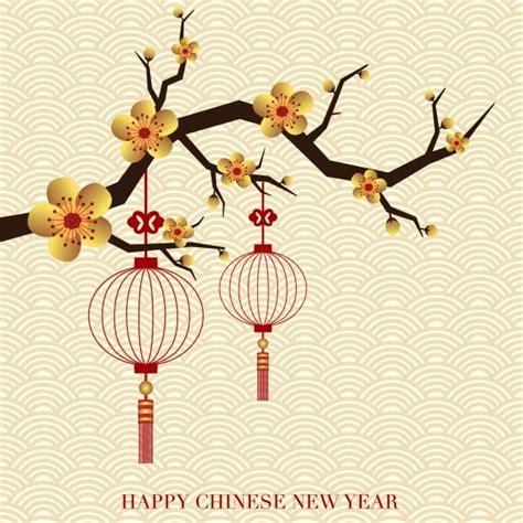 chinees nieuwjaar achtergrond gratis vector