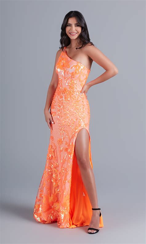 Neon Orange Prom Dresses