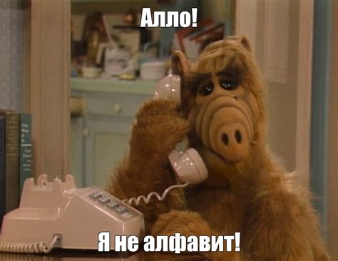 Мем: "Алло! Я не алфавит!" - Все шаблоны - Meme-arsenal.com