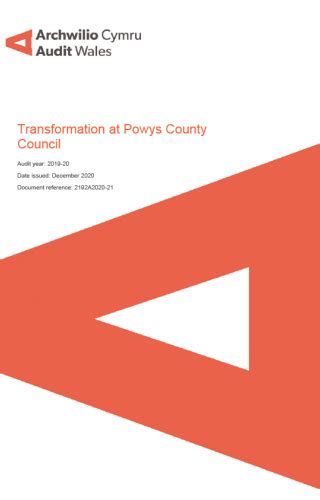powys county council transformation  powys county council audit wales