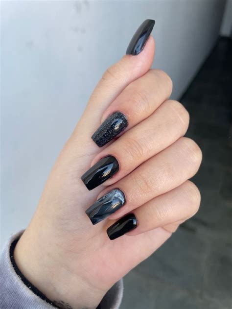 Unhas De Fibra Preta - UNHA DE GEL E FIBRA PRETA | Unha, Unhas de gel, Unhas pretas