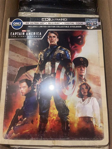 Captain America The First Avenger Steelbook 4K Ultra HD + Blu-Ray ...