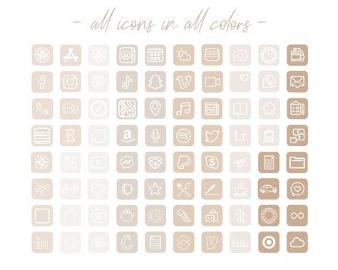 Beige App Icons Nude App Icons Aesthetic App Icons Beige - Etsy Canada