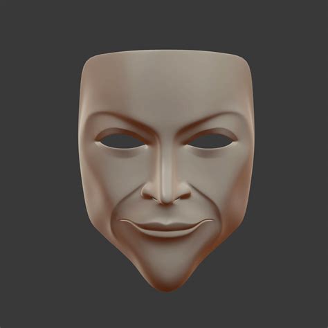 Mardi Gras Woman Mask - 3D Model by Ocstard