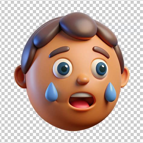 Premium PSD | Hurt face emoji illustration