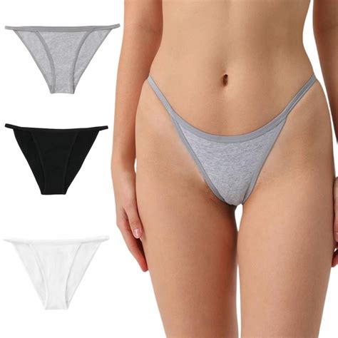 Women's thong，T Back Low Waist Panties Cotton Seamless Underwear Sexy G