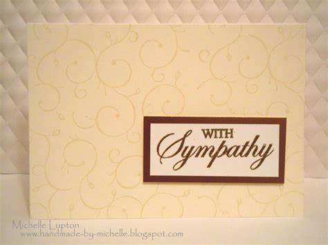 Handmade by Michelle: Sympathy cards