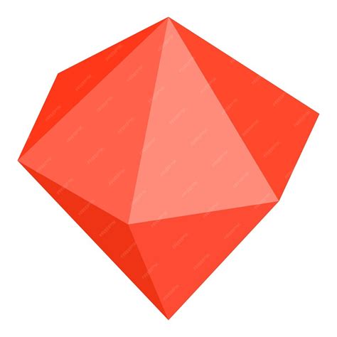 premium vector red ruby icon isometric  red ruby vector icon