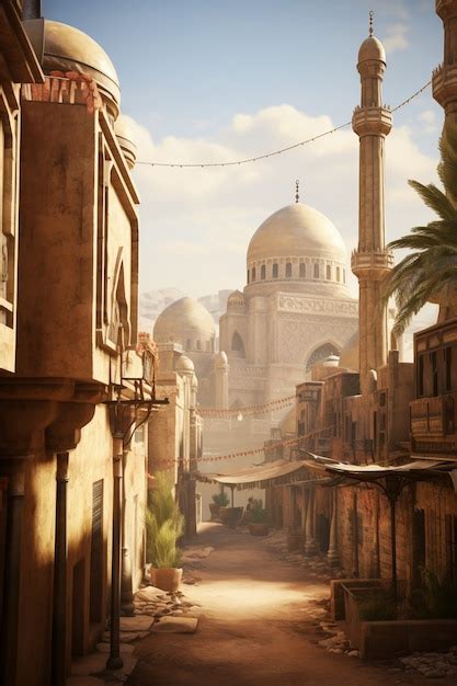 Landscape scene from ancient baghdad inspired by video games | AI ...