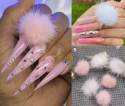 Pom Pom Faux Fur Nail Art Kit