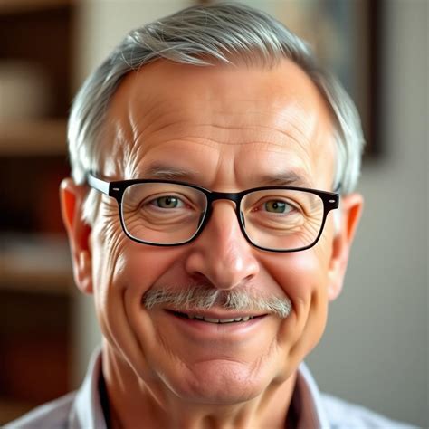 Heartfelt Portrait of a 60-Year-Old Man
