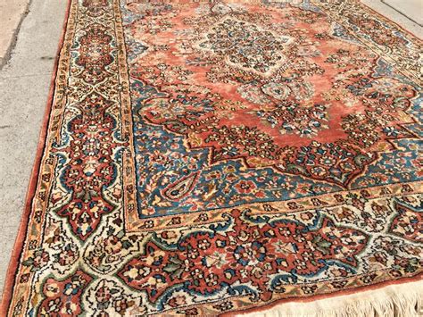 stunning hand knotted silk rug  wall mounted