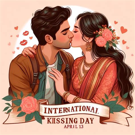 Premium Photo | International kissing day