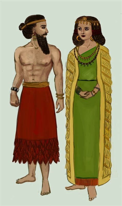 Mesopotamian Clothing Drawings