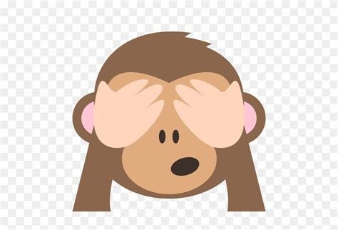 See No Evil Monkey Emoji Vector Icon Free Download Vector Logos - See ...