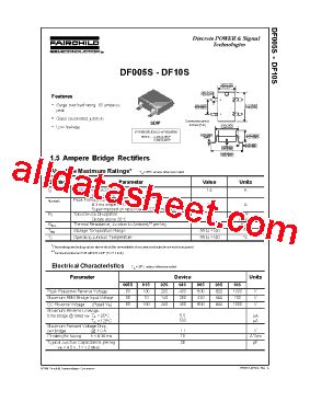 DF10S Datasheet(PDF) - Fairchild Semiconductor
