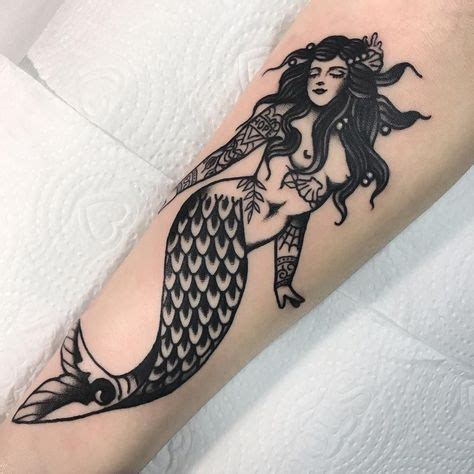 8 Best Vintage mermaid tattoo ideas | mermaid tattoo, vintage mermaid ...