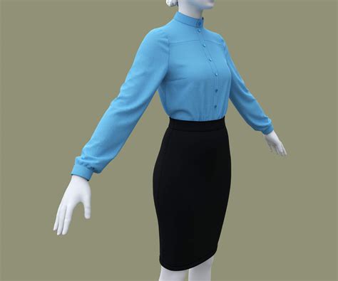 Woman Business Suit - 3D Model by AleoPix