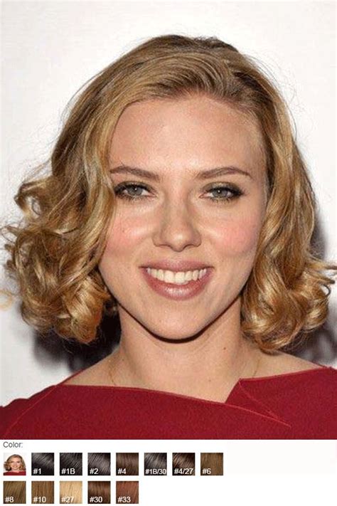 Scarlett Johansson Curly Lace Front Human Hair Wig
