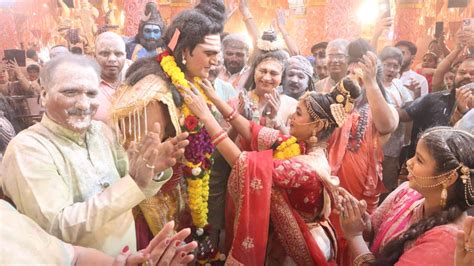 act  lord shiv lord parvati marriage takes place  grand style