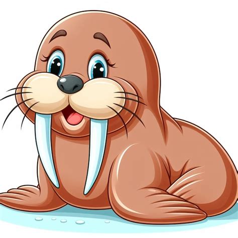 Premium Vector | Cute Walrus Vector Cartoon illustration