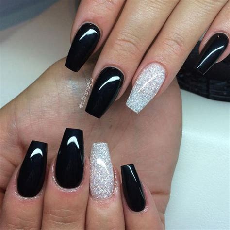 Black" med "Diamond"” | Unhas decoradas, Unhas bonitas, Unhas compridas