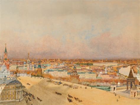 View of Moscow Painting | Franz Kopallik Oil Paintings
