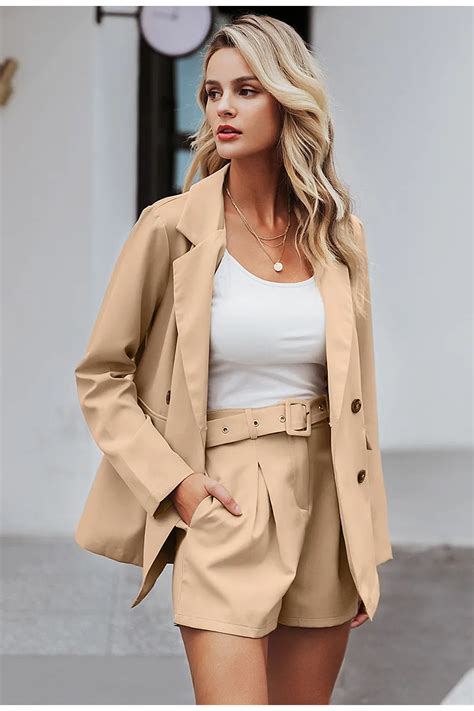 Simplee Elegant женский короткий костюм шорт Elegant двухсекционный ...