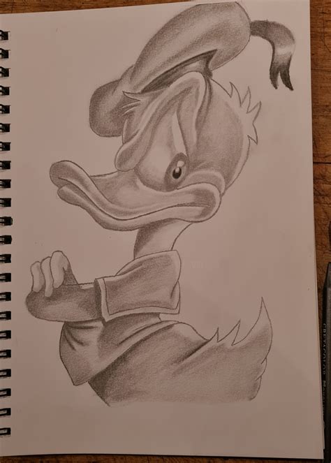 Donald Duck Pencil Drawing