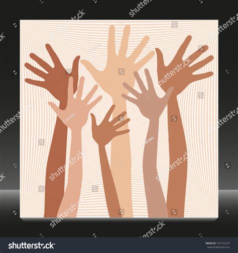 Happy Hands Skin Tones Vector Stock Vector (Royalty Free) 167125274