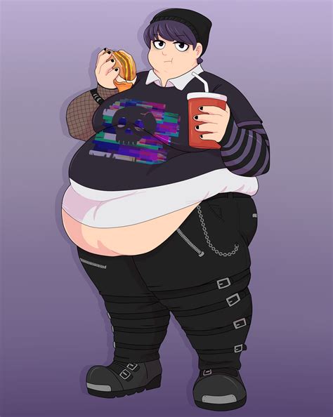 Curveybooru: 1boy belly overhang black eyes black hair chomblerone