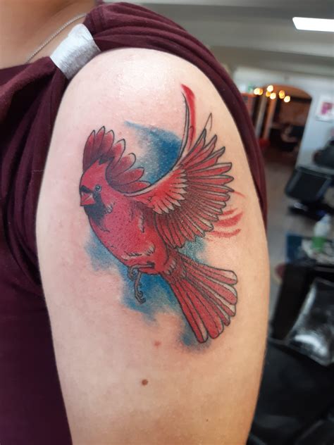 An update on the red cardinal tattoo I was asking about a few months ...