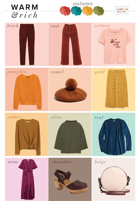 Autumn color palette clothes - saadmodels