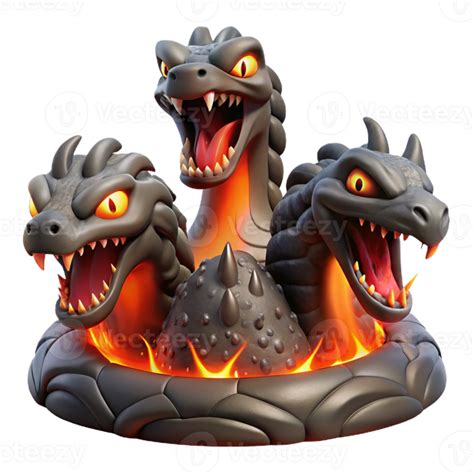 beautiful artistic magnificent contemporary A menacing hydra with heads