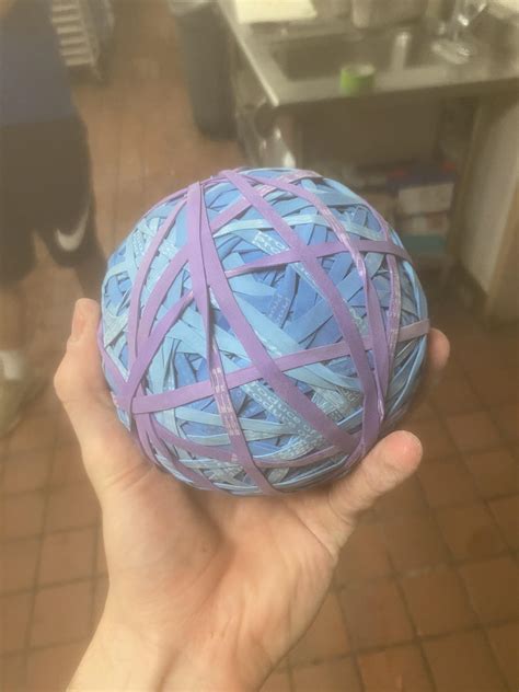 how to make a rubber band ball 5