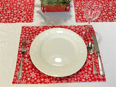 Christmas Red Placemats Christmas Placemats Red Placemats - Etsy