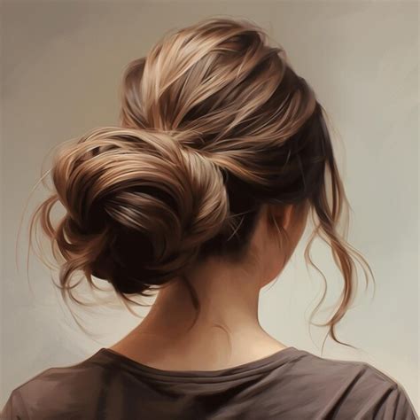 Premium AI Image | woman hair style realistic from backside veiw